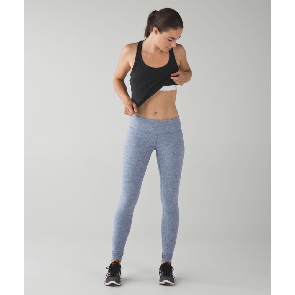 Lululemon Wunder Under Pant Heathered Denim Blue